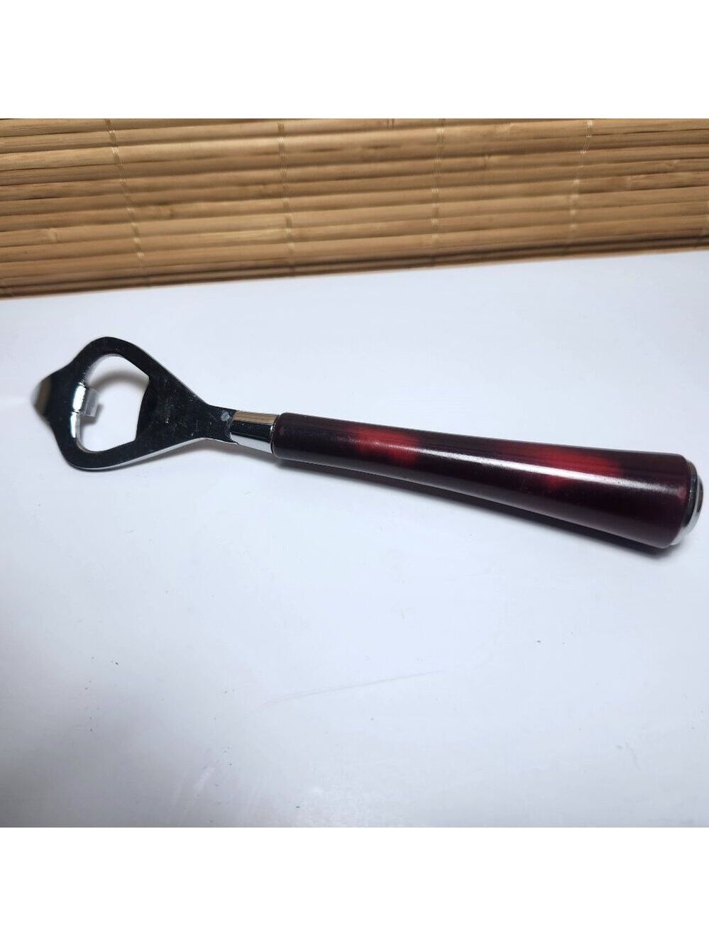 Glo-Hill Canada Bottle Can Opener MCM Cherry Bakelite Handle 7.5 in. Opener
